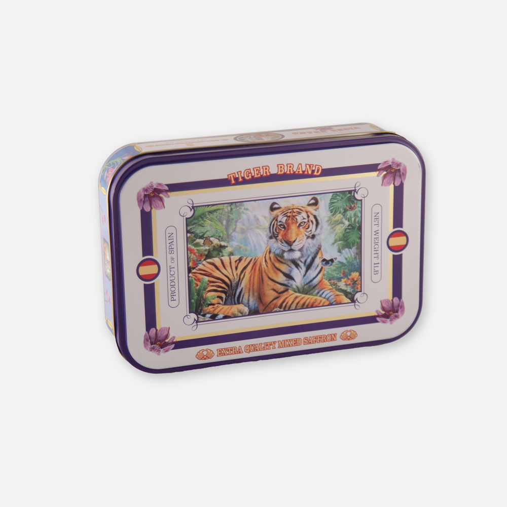tiger band - Caja de hojalata personalizada para especias