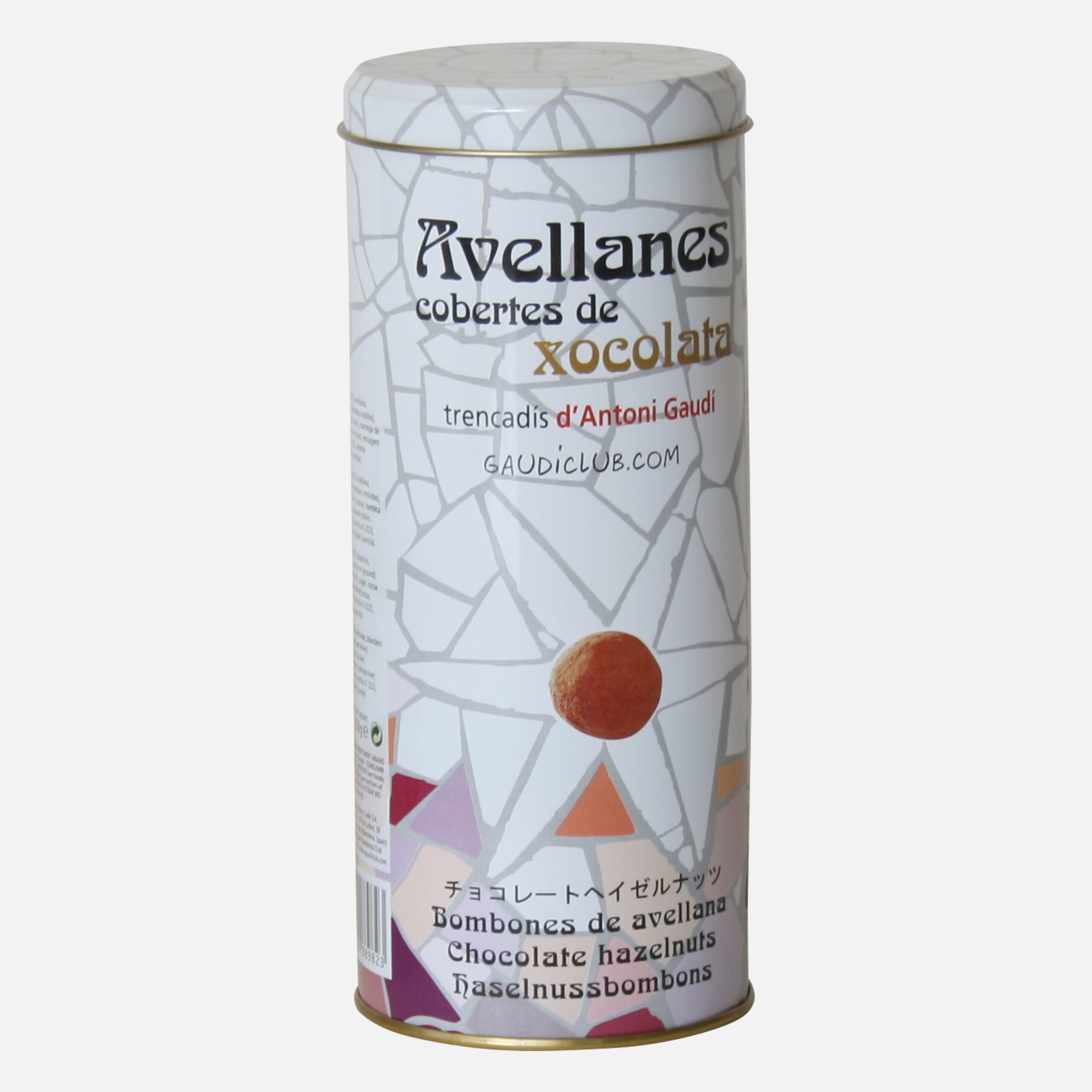 Envase metálico para avellanas de chocolate scaled - Chocolates
